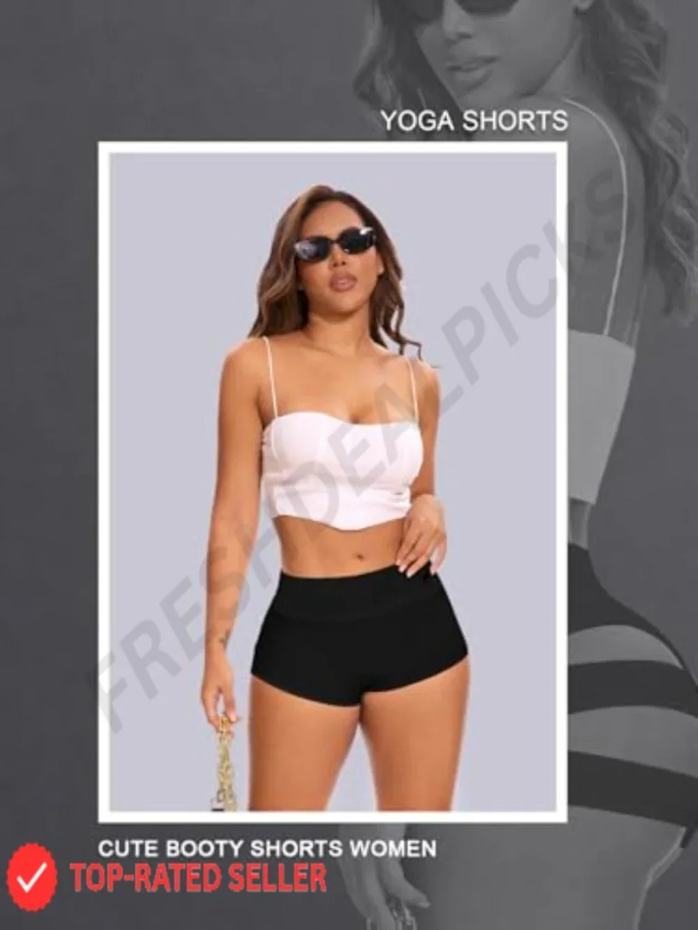 High Waisted Booty Shorts Butt Lifting Scrunch Cut Out Yoga Athletic Bottoms